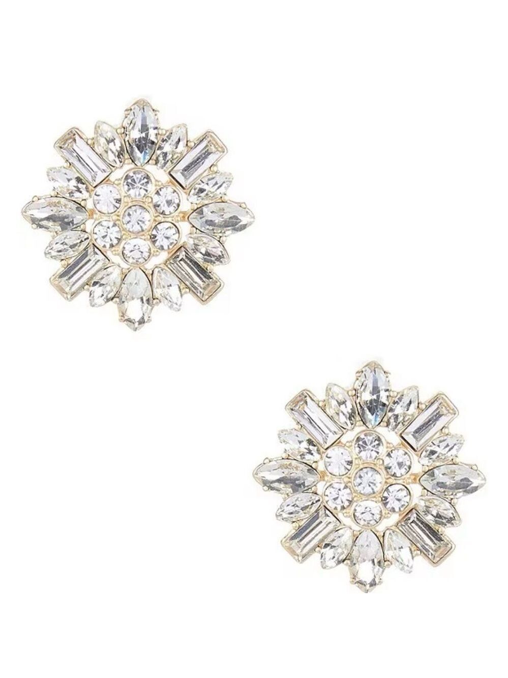 Borrowed and Blue Earrings by Southern Living, Large Clear Stones, Sparkling!